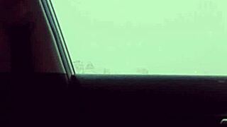 Dick dance outside in vehicle with big black cock