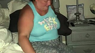 bbw with big tits uses vibrator on her fat pussy! intense orgasm hits hard.