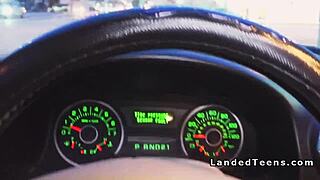 Small-Tits Teen Hitchhiker Sucks and Fucks Huge Monster Cock Outdoors in POV