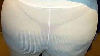 Mature Venezuelan MILF Teases in Red Thread