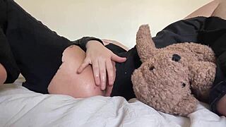 Strawberry in my hot tight teen pussy - I miss your dick, mi amor - Arabian Snowwhite, USA Los Angeles