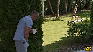 In Daddy4k, sexy babe Vixi Rafi gets roughly fucked by her boyfriend's stepdaddy in a taboo encounter.