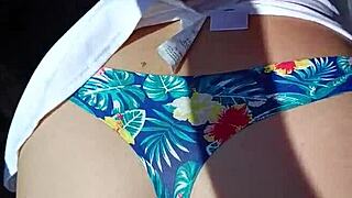 Mexican woman shows ass in public, gets groped