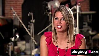 I'm The Amateur Blonde Babe Nicole In Glasses, Serving A Big Cock In The Library