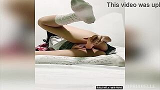 Suggestive Latina Student Teases with Dildo Before Friend Fucks Her