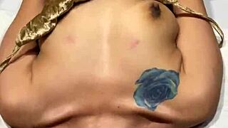 Double penetration with dick and dildo in this slutty session