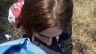 wife public blowjob and fuck big ass pov - cristall gloss