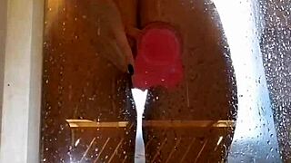 appetizing ass girl fun in shower