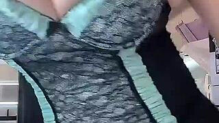 Look at this housewife with big natural breasts, she's bored