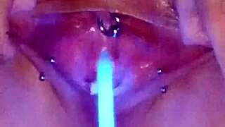 new amateur side show early winter special progress on stretching my piss hole watch my smooth wet pussy cum from the training big natural tits glowstick show watch till the end