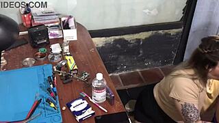 No money to pay my technician, so I sucked his dick