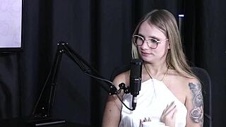 Naty Varga explodes in sheer red lingerie during gangbang and menage!