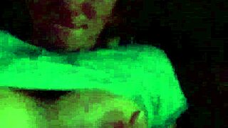 Hot teen 18+ filming herself alone at night