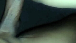 Feeling the big black cock stroking my pretty ebony pussy.