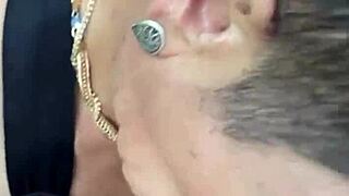 Milf explores the woods passionately.