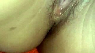 She masturbates deliciously for her man