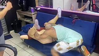 wife has sex with tattoo artist in front of cuckold husband