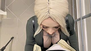 Watch hard fucking stranger in elevator! Intense public sex with neighbor at home!