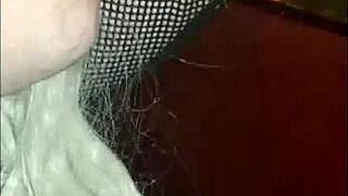 Blindfolded bisexual crossdresser fed own pee by girlfriend, humiliating!