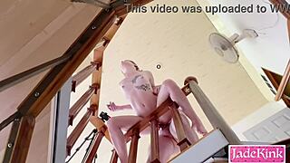 Kinky Couple Takes Risk and Goes Wild on Staircase.