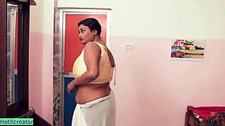 Hot bhabhi gets fucked by naughty devar in rough doggystyle, saying don't touch me