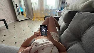 Hot Amateur Couple Engages In Intense Doggystyle Fucking With Natural Tits On Display.