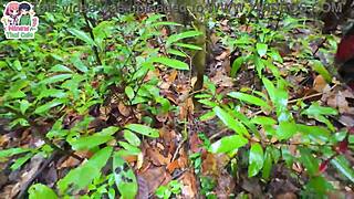 วัยรุ่นไทย เดินเก็บเห็ดดีดีโดนเย็ดหีซะงั้น เสียงไทย!