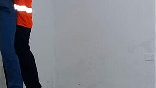 Hospital Cleaner Seduced By Nurse, Condoms On For Rough Office Fuck!