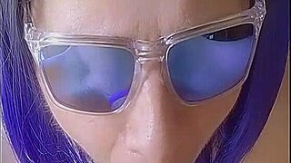 mature mom deepthroats 8 inch uncut cock and swallows cum 😋