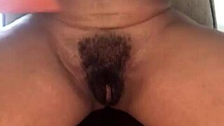 Watch this ebony milf keep her hairy bush nice and soft, close up part 2. So inviting! 😍