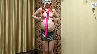 Pregnant Amateur Woman Showcases Natural Figure In Homemade Video