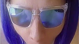 mature mom deepthroats 8 inch uncut cock and swallows cum 😋