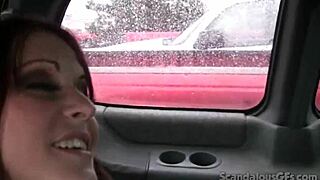 that teen hottie is masturbating in the car right now