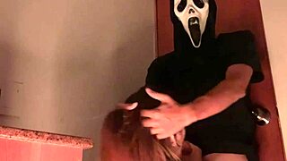 I'm alone at home and entering the bathroom turns into a horror movie parody with big tits and doggystyle 😱