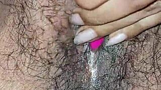 Hot Hairy Indian Bhabhi Inserts Dildo Deeply
