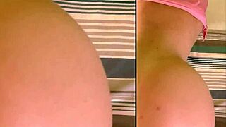 Sultry bikini babe engages in hardcore action on sun lounger outdoors.