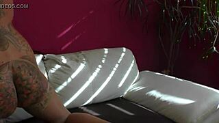 Tattooed girl gets intensely fucked on webcam in a bold, hardcore manner.