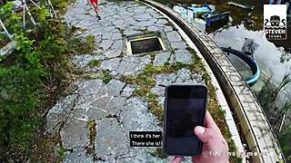 Anal Sex for Filthy Silicone MILF Julia in Outdoor Public Scene