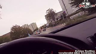 Shy student tourist tries outdoor sex with German pickup macho