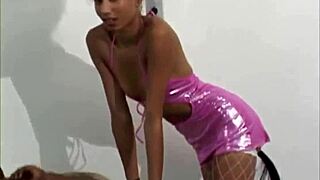 ebony anal whore takes thick cock deep