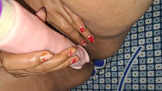 Desi sexy bhabhi hard dildo fuck with big natural tits