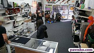 Two women tried to steal and got banged hard by pawn dude