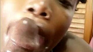 amateur blowjob queen takes monster cumload