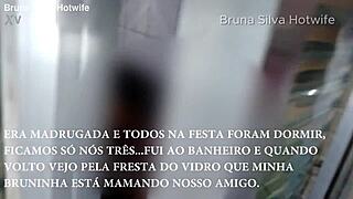 Bruna Silva Hotwife Eats and Cums After Party