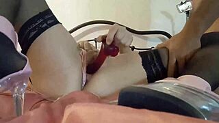 amoul solo in satin lingerie clothed sex with rimming pussy licking and masturbating