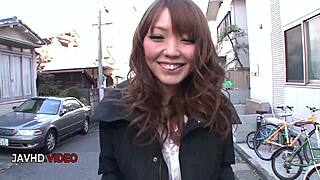 Naughty Megu Kamijo gets cum on boobs