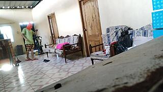 stepmother on SOFA gets FUCKED by STEPSON like a whore