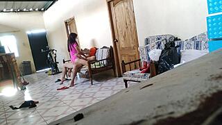 stepmother on SOFA gets FUCKED by STEPSON like a whore