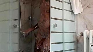 the amateur in this solo video asks for a bath and then gives himself a handjob