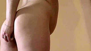 Brunette In Garage Using Dildo And Fingering Juicy Hairy Area